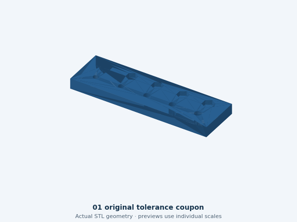 Actual STL preview: Hole-and-nut fit sample