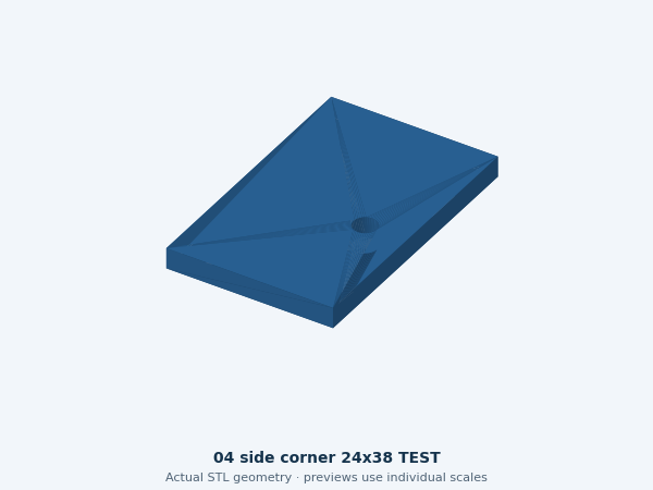 Actual STL preview: Small side-wall sample