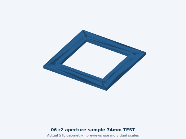 Actual STL preview: Front opening sample