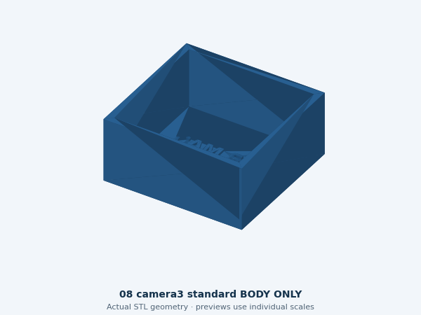 Actual STL preview: Camera-size dummy