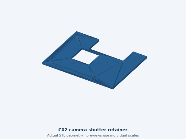 Actual STL preview: Shutter cover plate