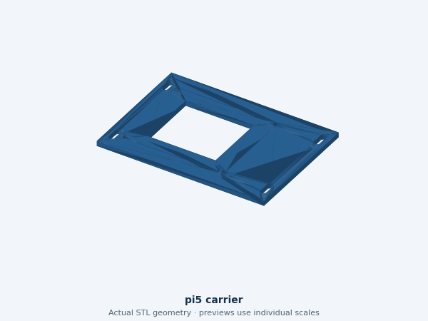 Actual STL preview: Optional bare-Pi plate